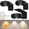 imageWILLED Picture Lights 1200mAh Rechargeable Battery Operated Picture Lights Puck Lights with Remote 9 RGB Colors DimmableampampTimer Gallery Lights Art Display Lighting for Paintings Wireless3 Pack1Narrow Beam 3000K6000K