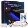 imageWILLED RGB LED Strip Lights Under Bed Light Motion Activated Sensor RF Remote Control with Timer Color Changing Strip Lighting for Bed Stairs Shelf Desk Cabinet and Party DecorationRGB Red  Green  Blue