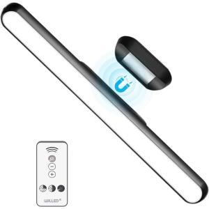 WILLED Dimmable Touch Remote Control Light Bar, 5W Built-in 2000mAh Battery and Stick Magnet Mount, for Reading, Closet, Cabinet, Makeup Mirror, Bedside, Study Light