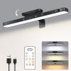 image:imageWILLED 5W Picture Lights 3 Colors Rechargeable Battery Operated Picture Frame Lights Poster Lights with Remote Dimmable amp Timer Gallery Light Art Display Lighting for Paintings Wireless BlackBlack