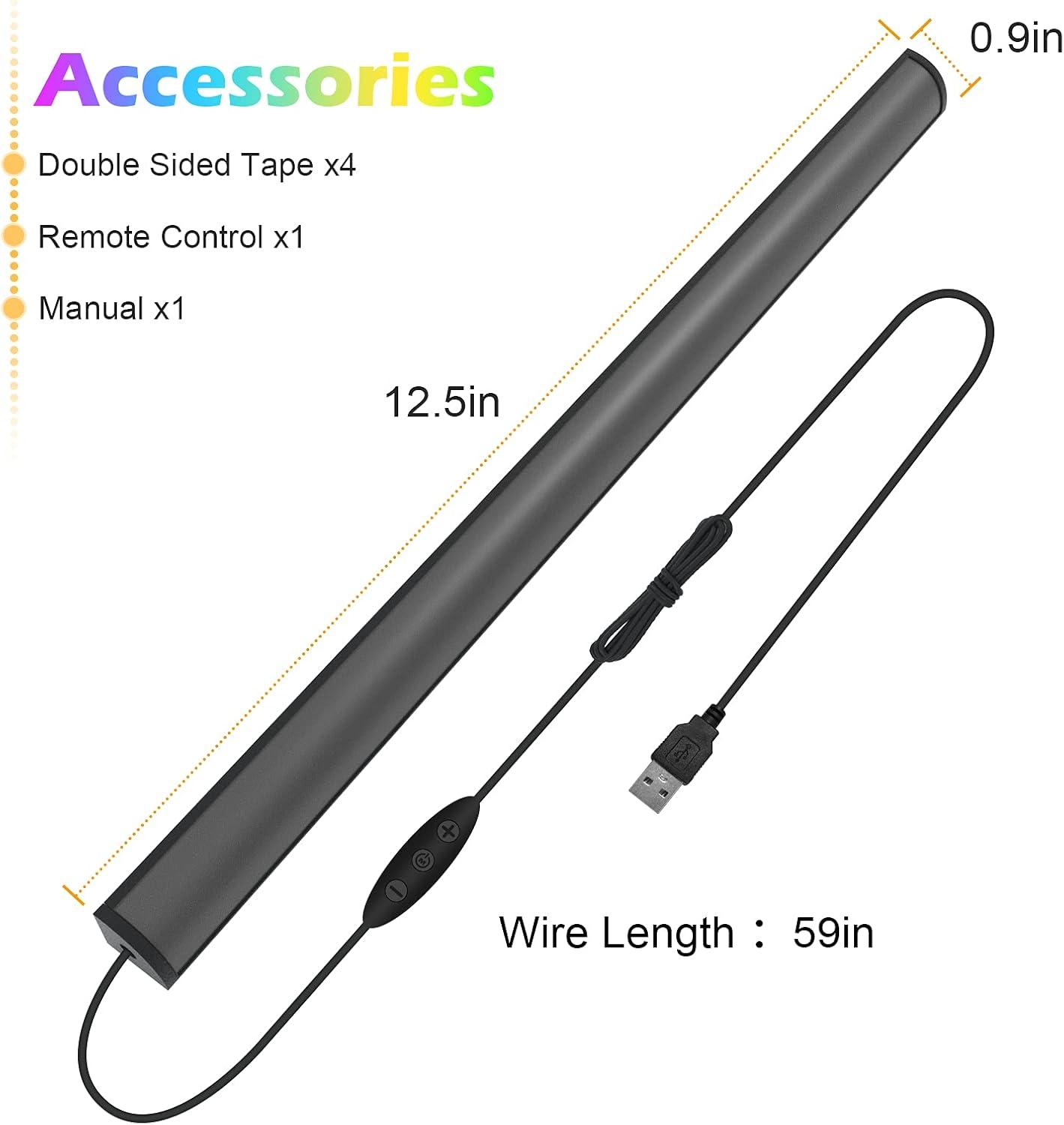 image:imageWILLED RGB Under Monitor Light Bar Gaming Lights for Gaming Setup RGB Desk Led with Remote Controller 5V USB Led Light Bar Keyboard Gaming Light for DeskPCMonitorComputerSetupRoom AccessoriesGaming Lights