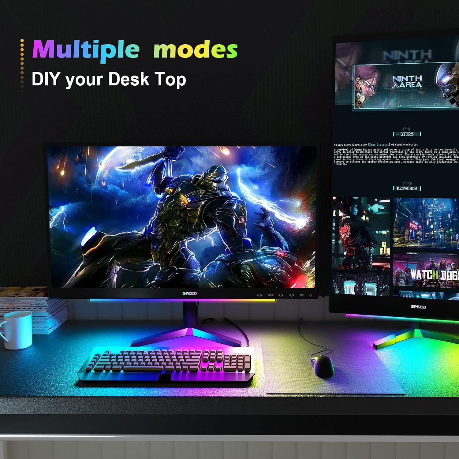image:imageWILLED RGB Under Monitor Light Bar Gaming Lights for Gaming Setup RGB Desk Led with Remote Controller 5V USB Led Light Bar Keyboard Gaming Light for DeskPCMonitorComputerSetupRoom AccessoriesGaming Lights